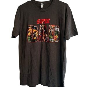Super Dad Vinyl Print T-Shirt Men’s Size L